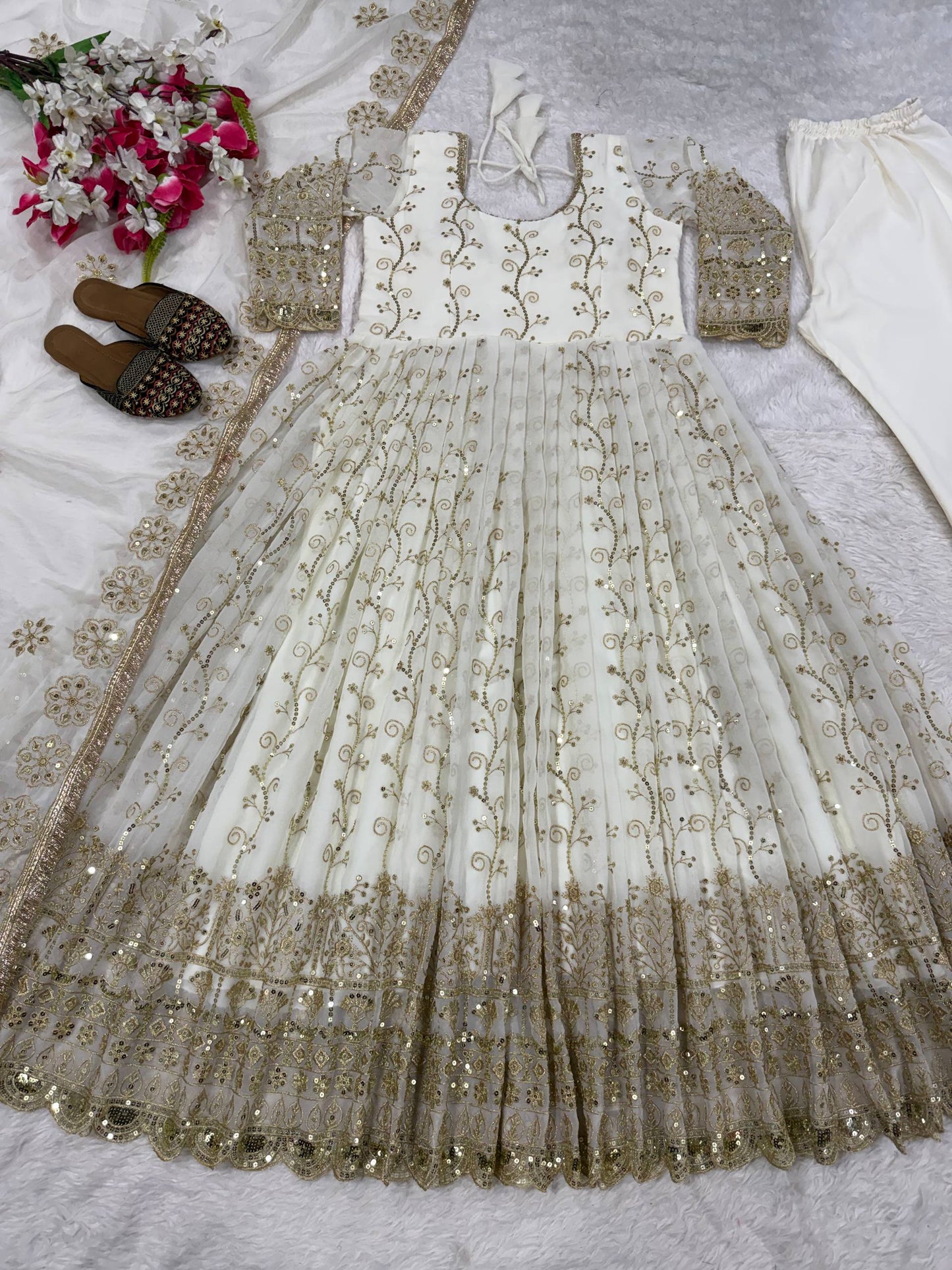 Fancy Wear Georgette Embroidered Designer Anarkali Suit