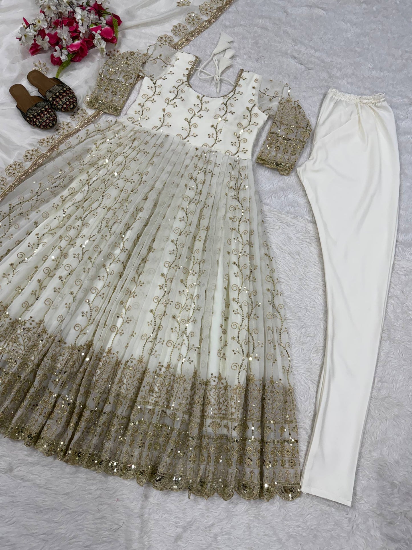 Fancy Wear Georgette Embroidered Designer Anarkali Suit