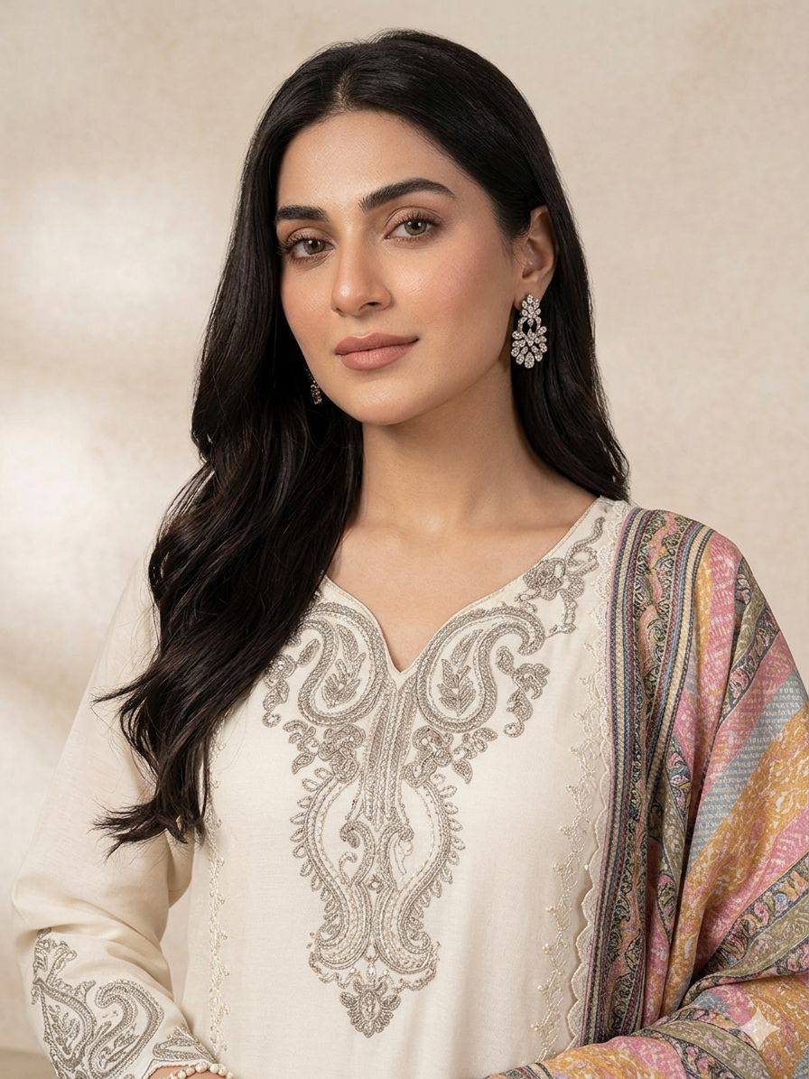 Wedding Wear Off White Color Designer Star Georgette Plazzo Suit