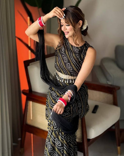 Party Wear Black Color Embroidery With Handwork Palazzo Suit