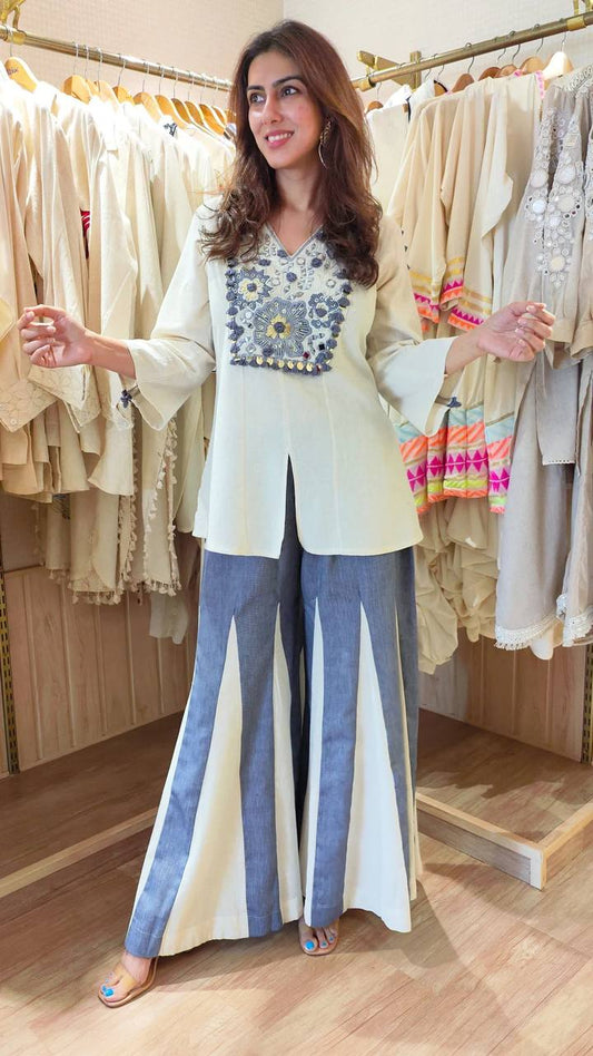 Festival Special Premium Designer With Real Mirror Co-Ord Set