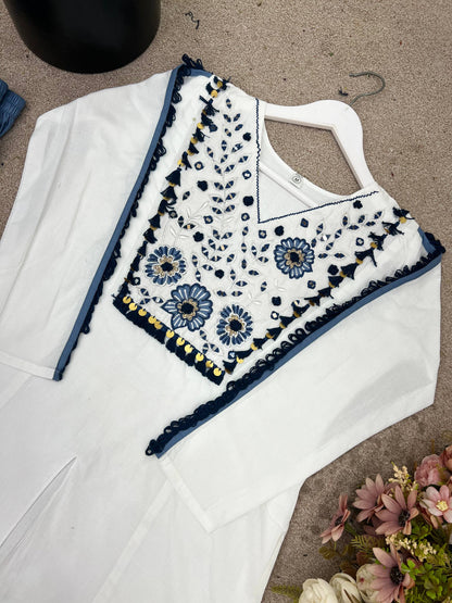 Festival Wear Designer Real Mirror Work Arti Chauhan Co-Ord Set
