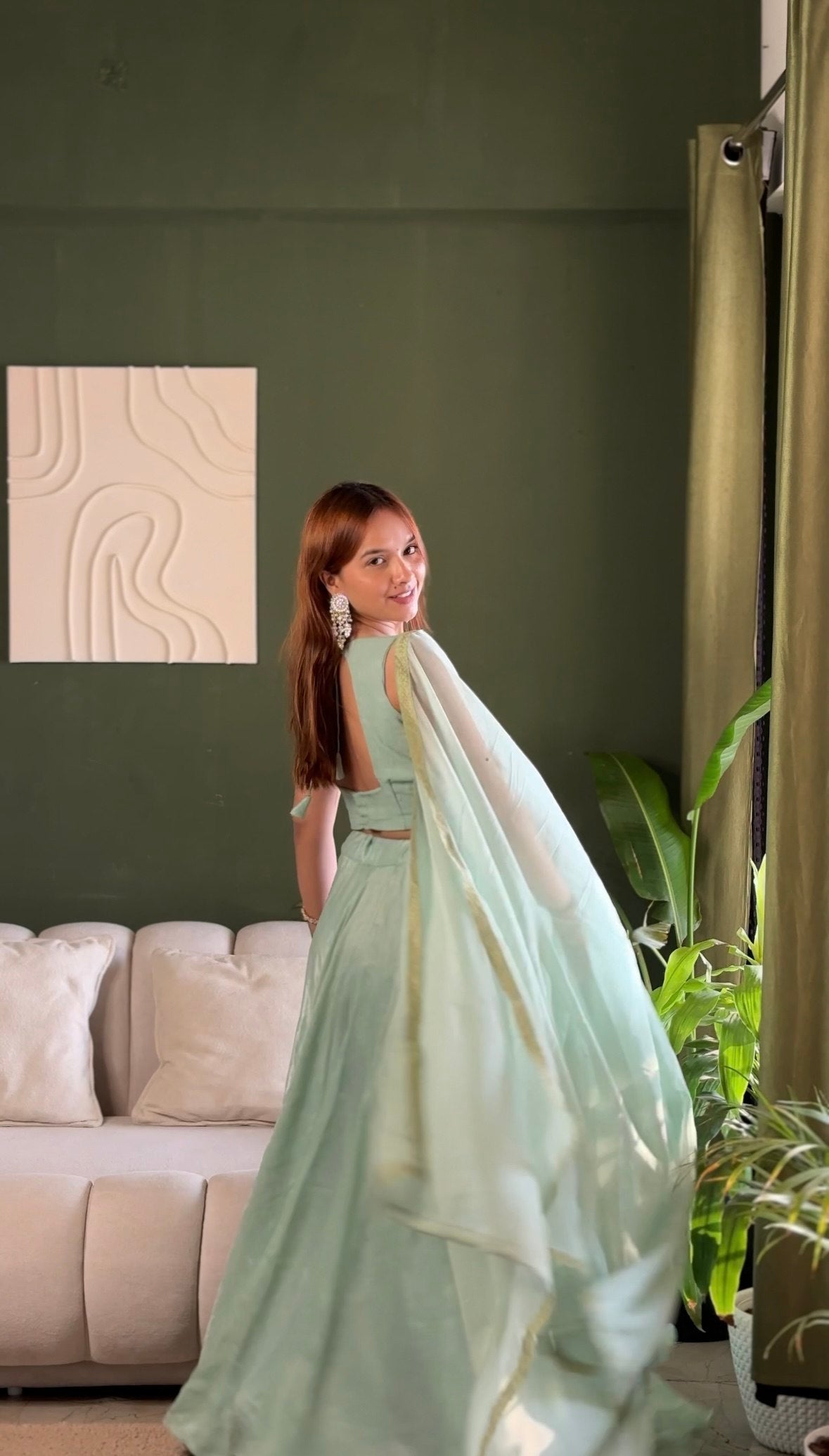 Gorgeous Green Color Embroidered Lehenga Choli