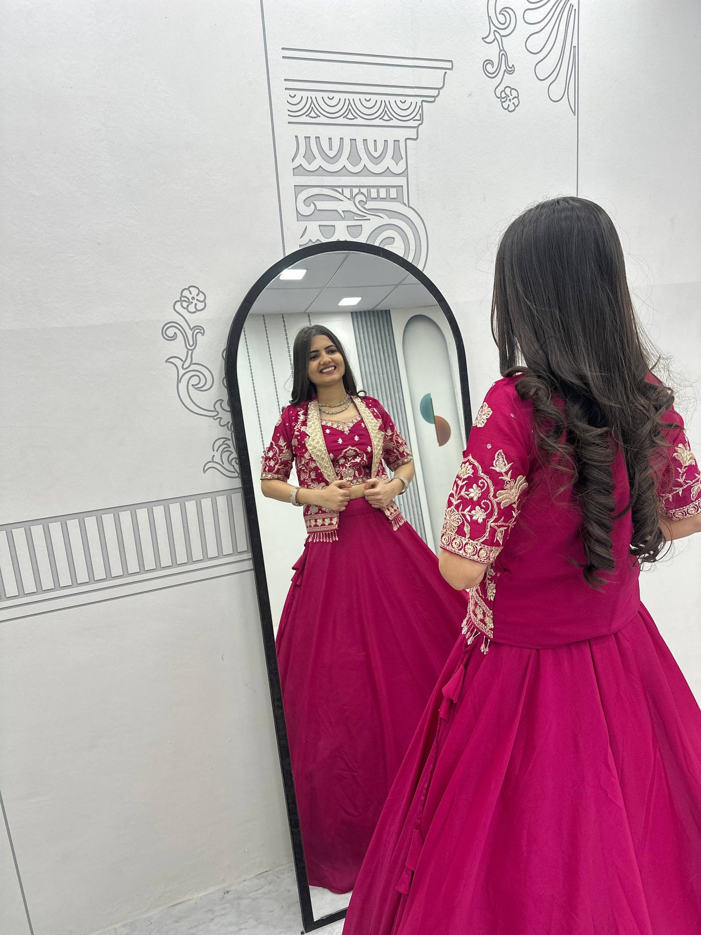 Party Wear Pink Color Sequence Embroidered Lehenga Choli Set
