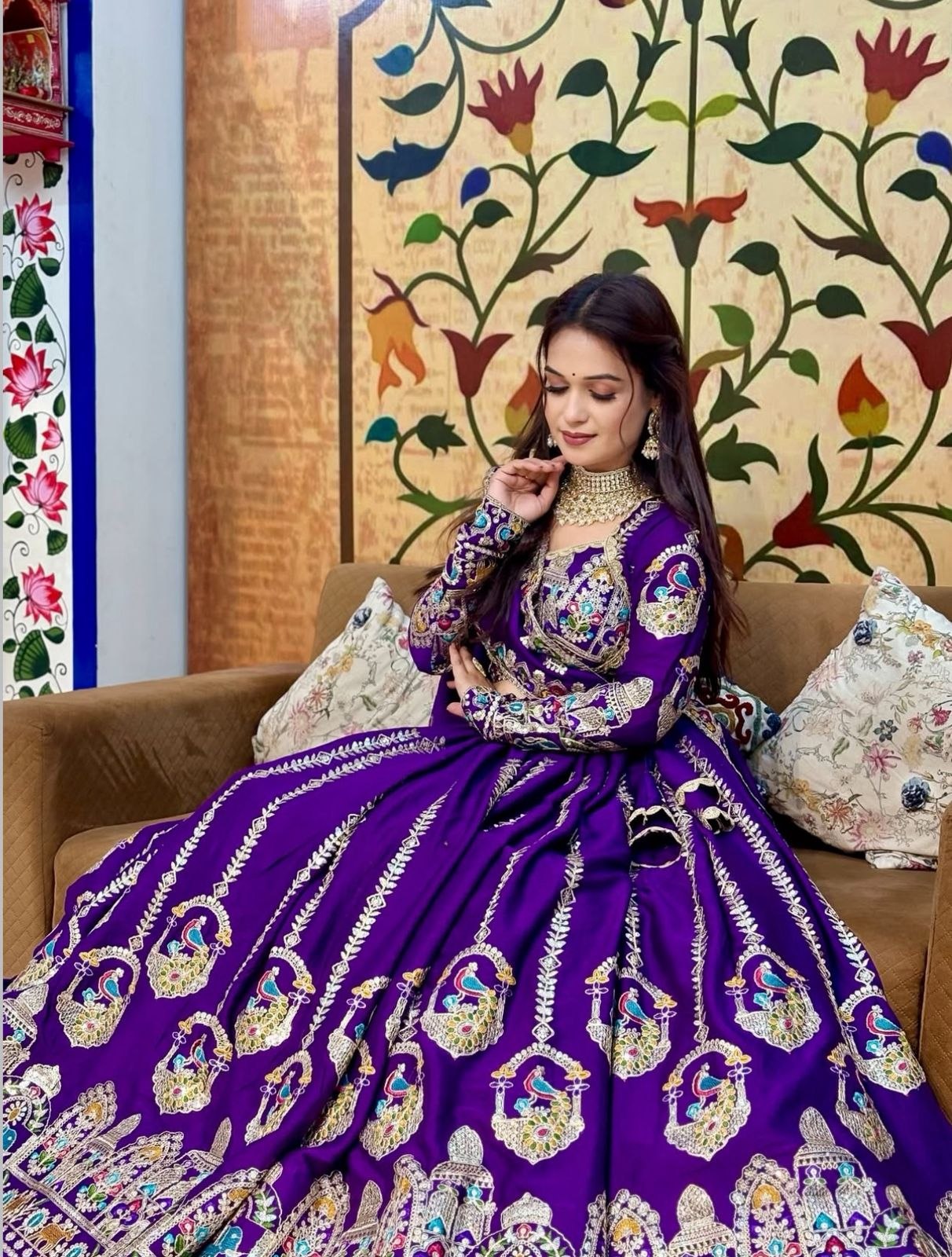 Occasion Wear Purple Color Sequence Embroidered Lehenga Choli
