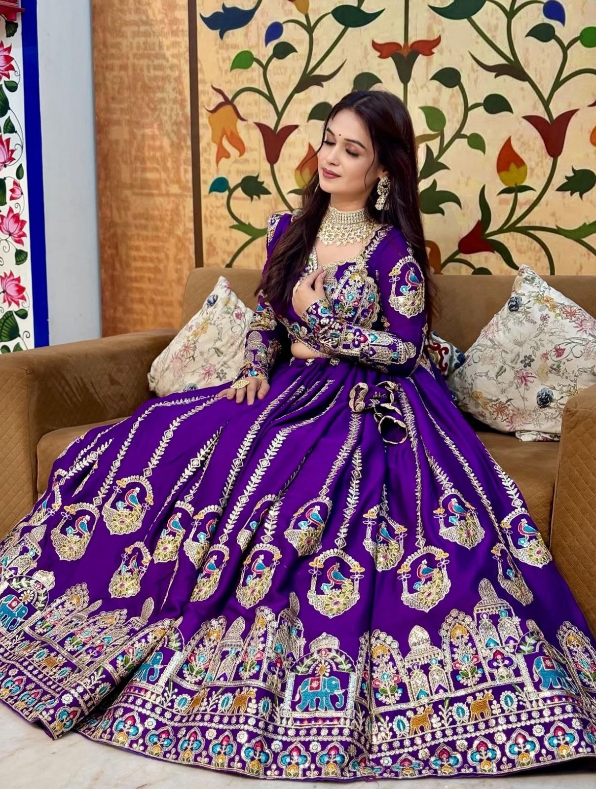 Occasion Wear Purple Color Sequence Embroidered Lehenga Choli