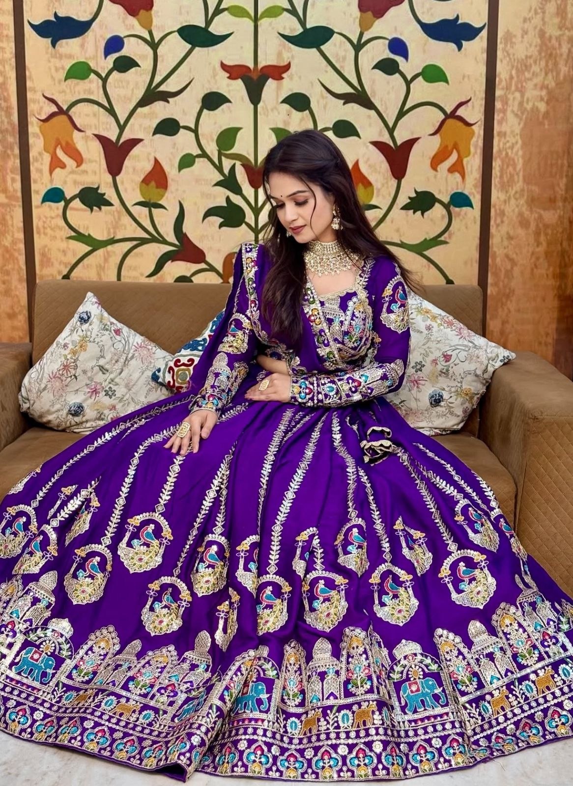 Occasion Wear Purple Color Sequence Embroidered Lehenga Choli