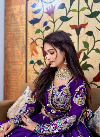 Occasion Wear Purple Color Sequence Embroidered Lehenga Choli