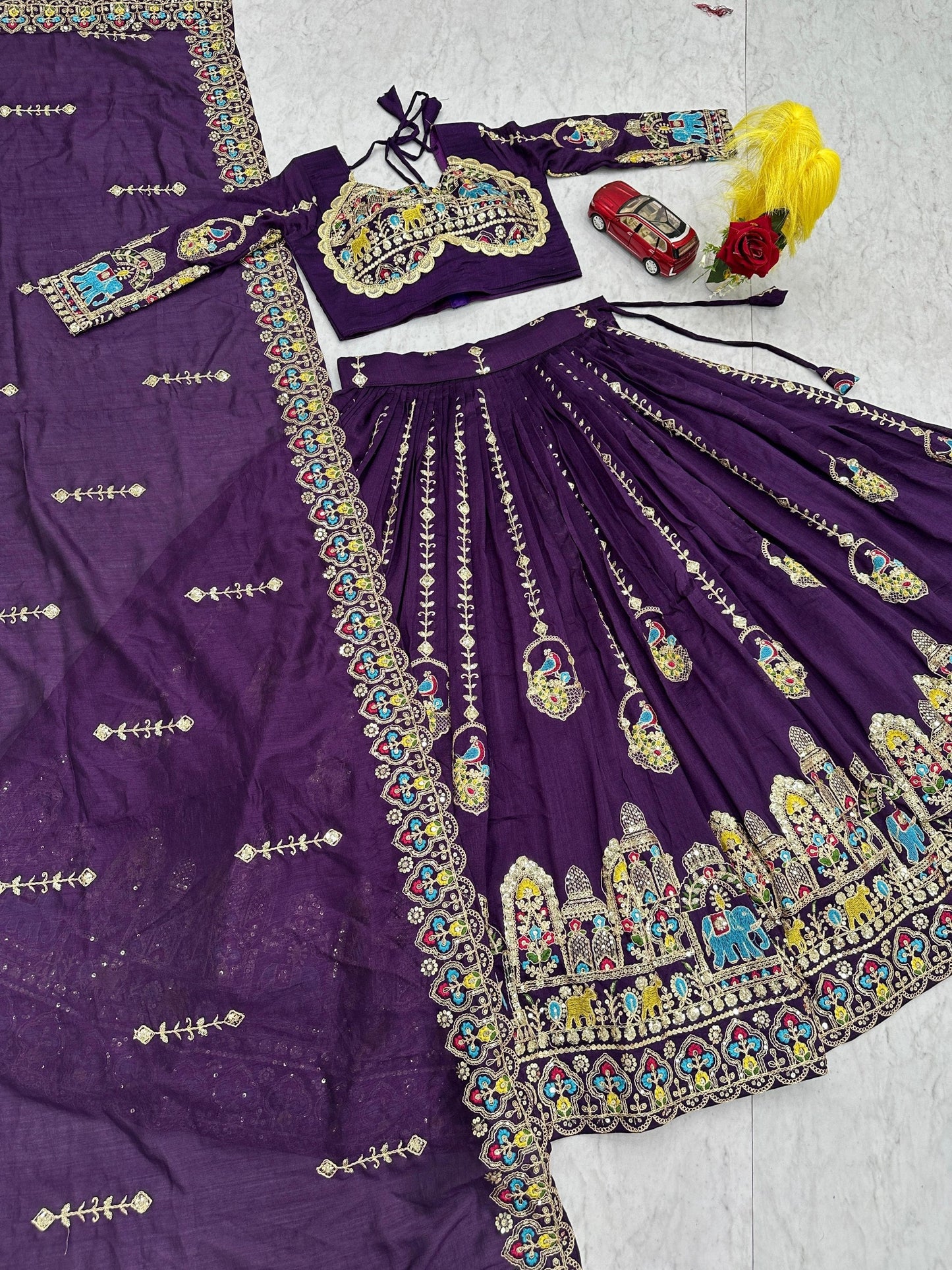 Occasion Wear Purple Color Sequence Embroidered Lehenga Choli