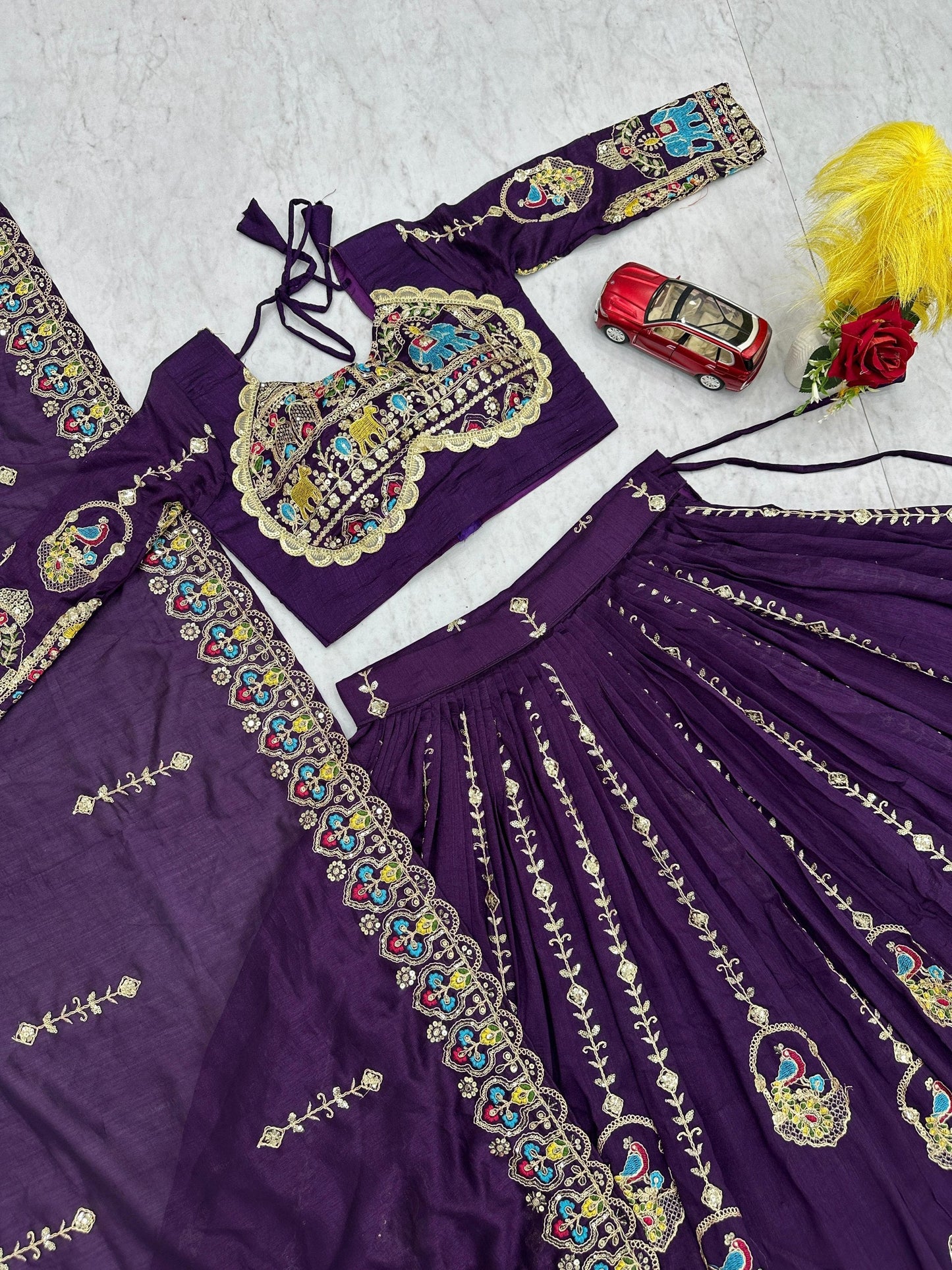 Occasion Wear Purple Color Sequence Embroidered Lehenga Choli