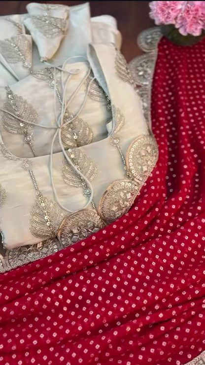 Superhit Cream Color Natural Crepe Silk Embroidery Coding Sequence Work Palazzo Suit