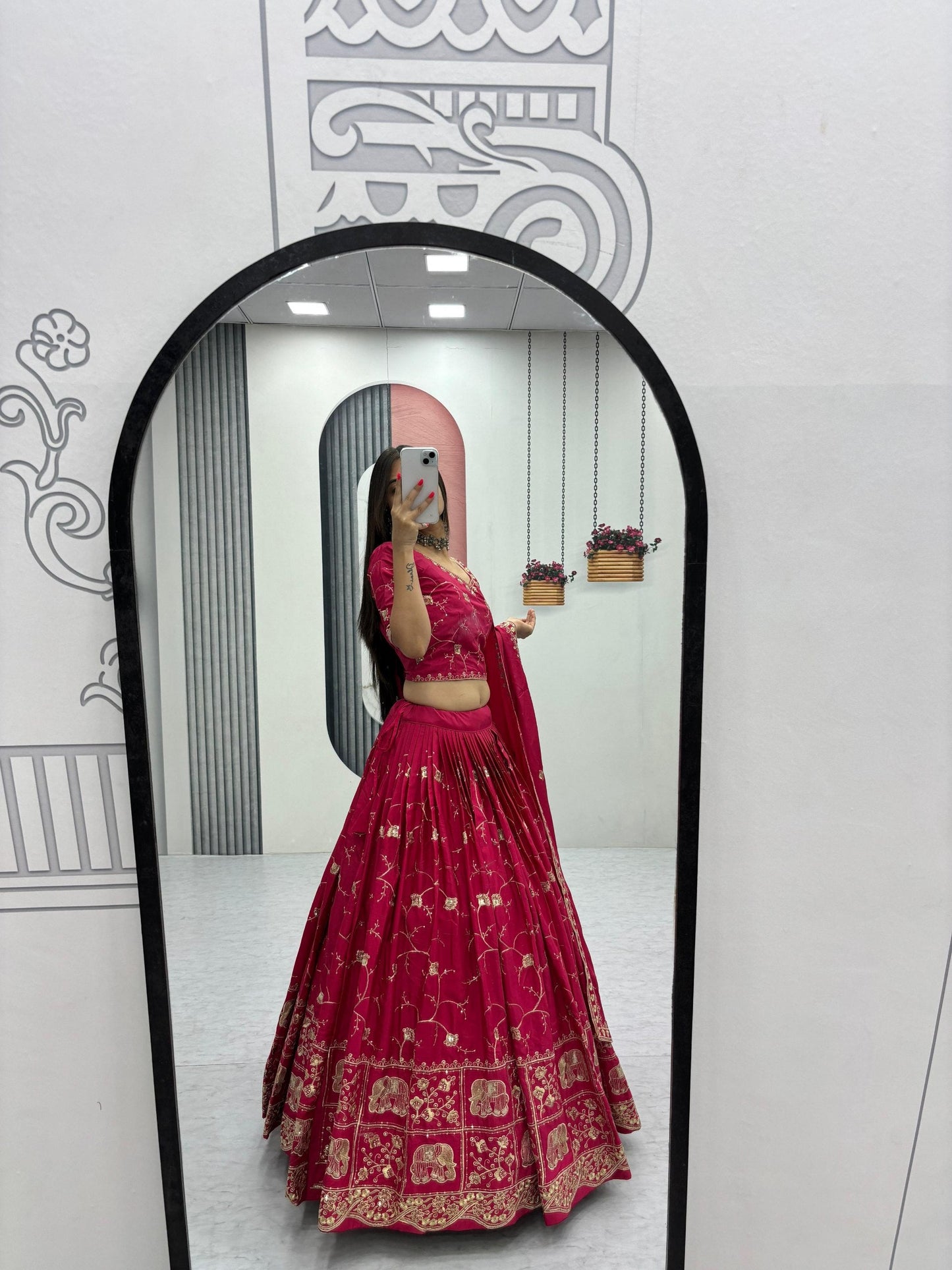 Bollywood Style Pink Color Sequence Heavy Embroidered Lehenga Choli