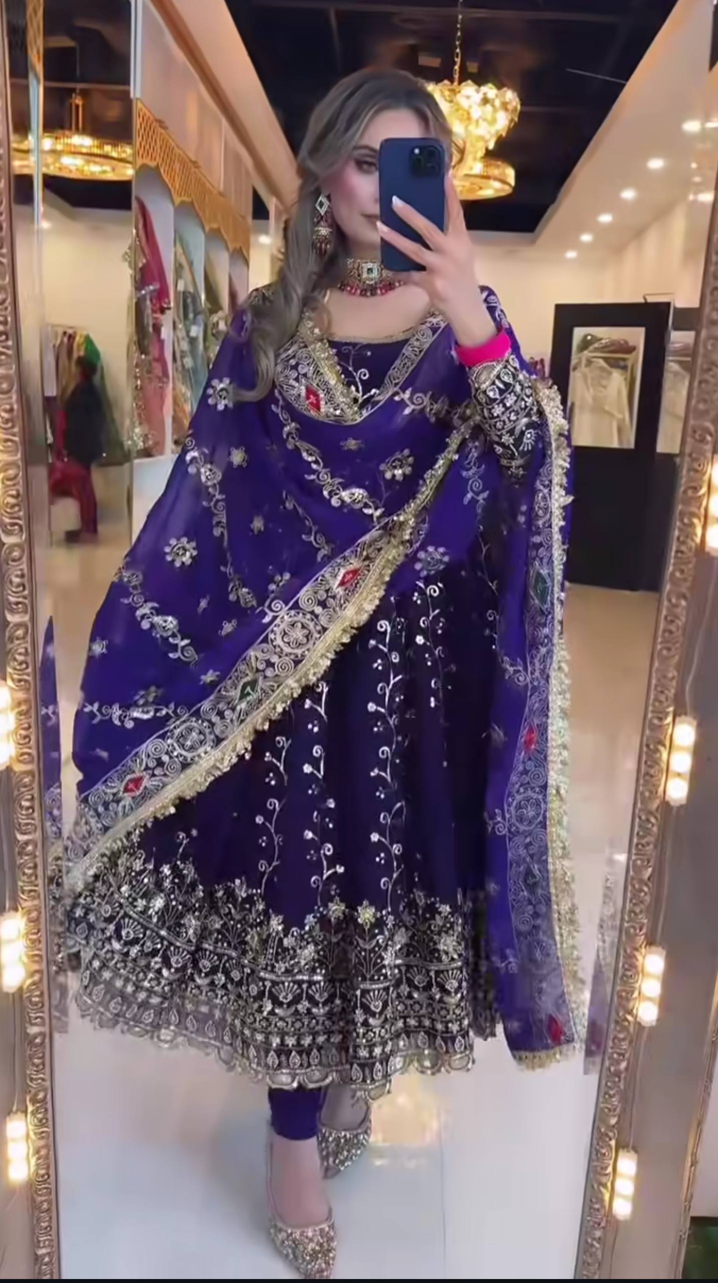 Fancy Wear Georgette Embroidered Designer Anarkali Suit