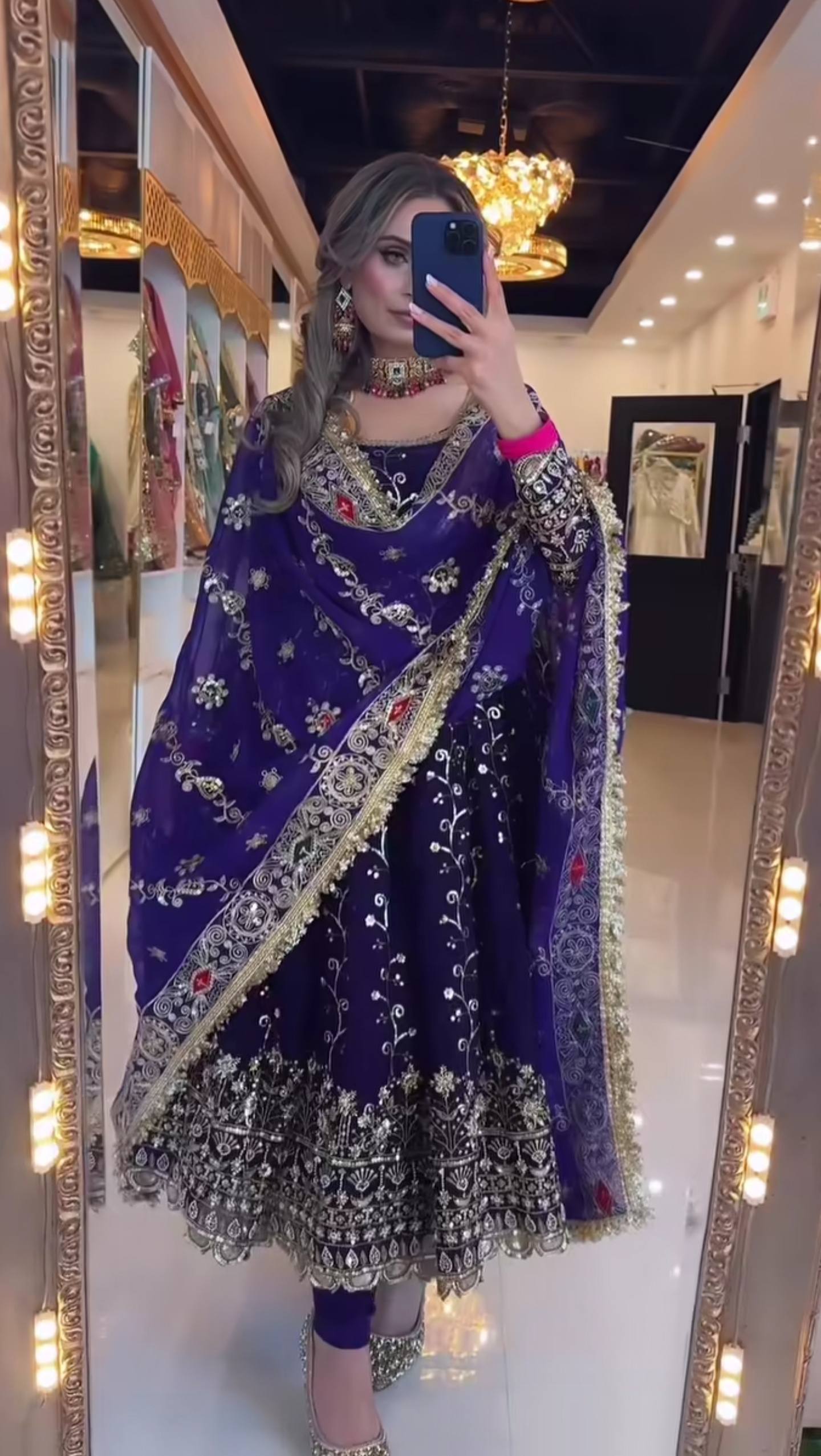 Fancy Wear Georgette Embroidered Designer Anarkali Suit