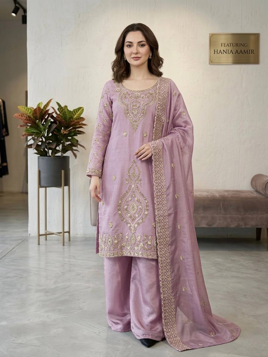 Party Wear Yellow Color Embroidery Beads Work Sharara Suit Set