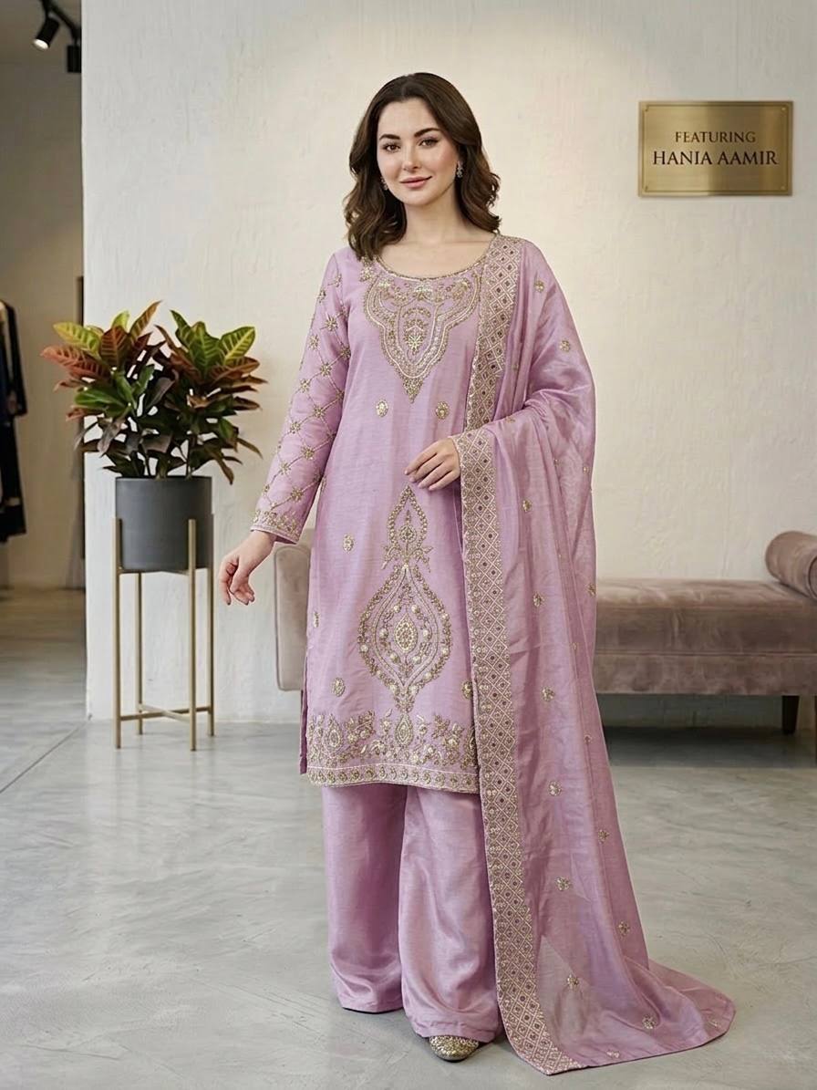Party Wear Yellow Color Embroidery Beads Work Sharara Suit Set