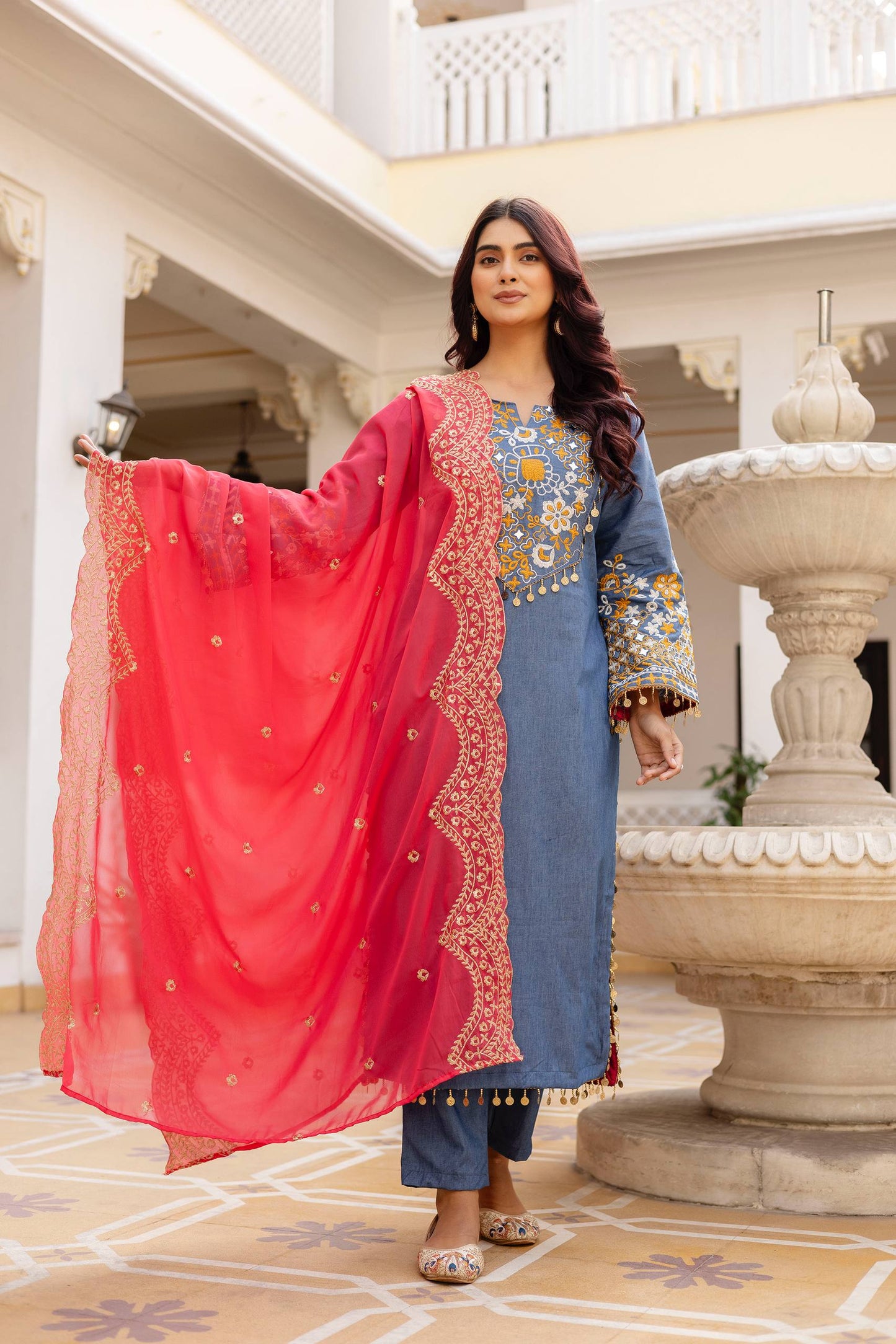 Wedding Wear Purple Color Embroidered Salwar Suit