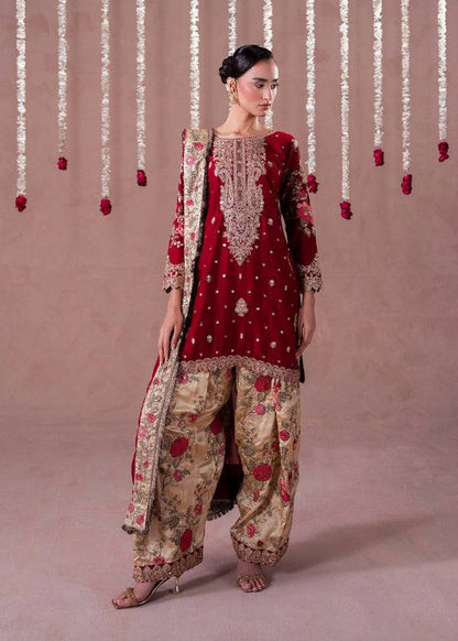 Gorgeous Maroon Color Embroidered Patiyala Salwar With Dupatta