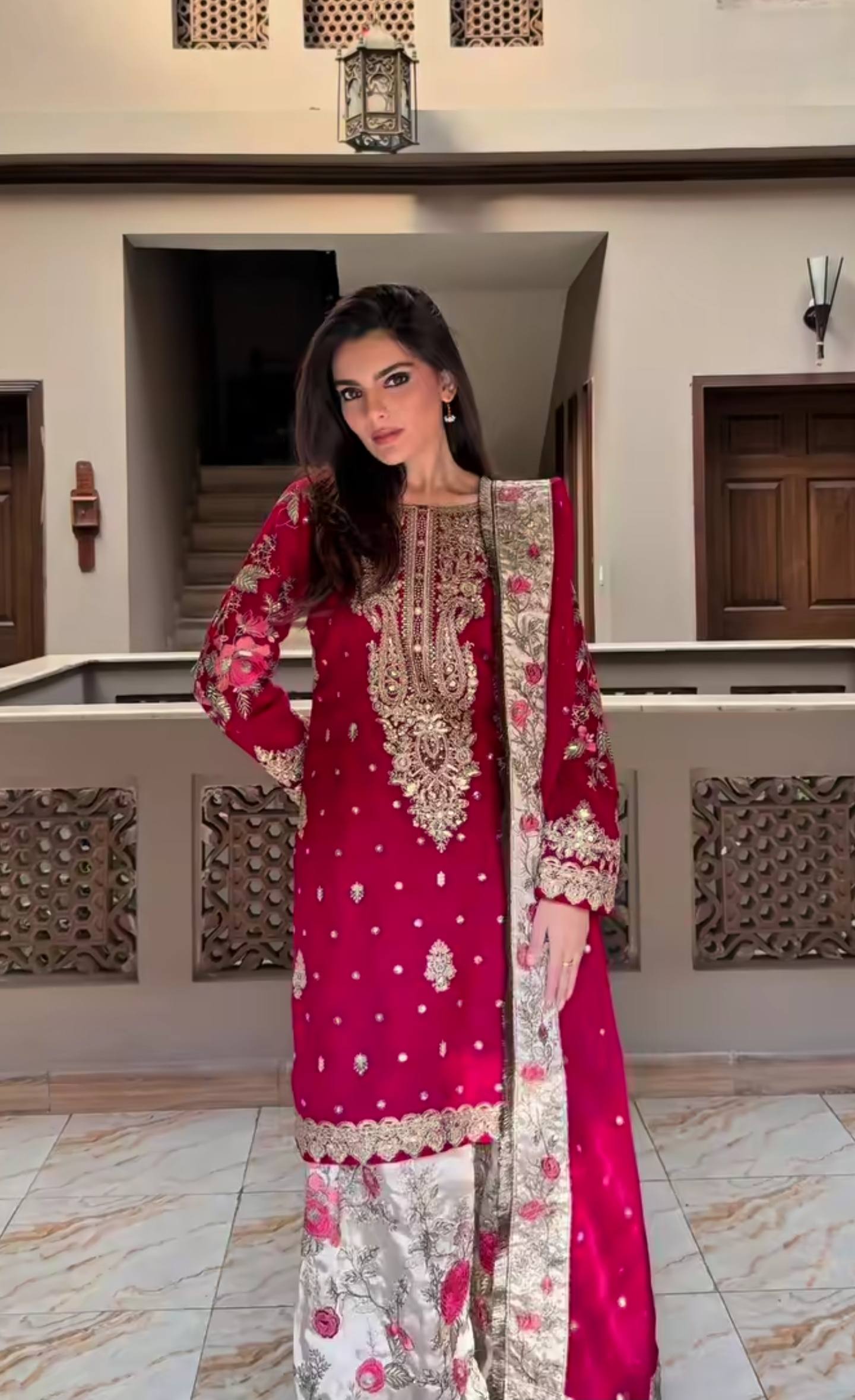 Festive Wear Maroon Color Embroidered Patiyala Salwar Suit