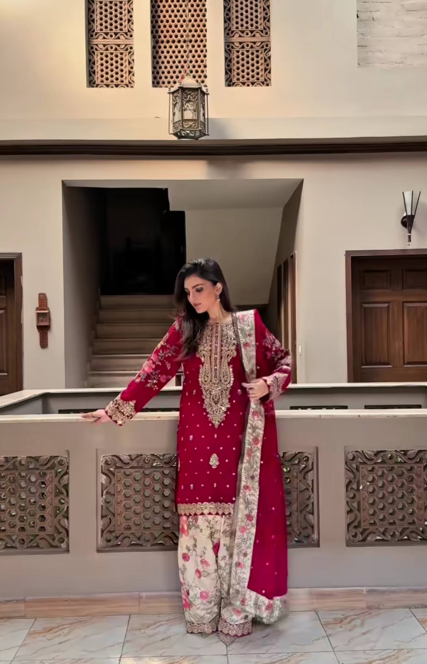 Gorgeous Maroon Color Embroidered Patiyala Salwar With Dupatta