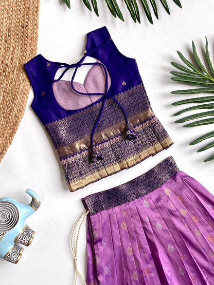 Wedding Wear South Style Silk Lehenga Choli For Girls