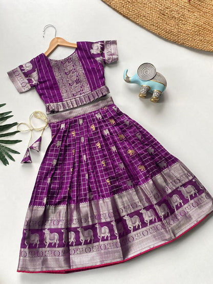Attractive South Style Designer Wedding Wear Lehenga Choli For Girls