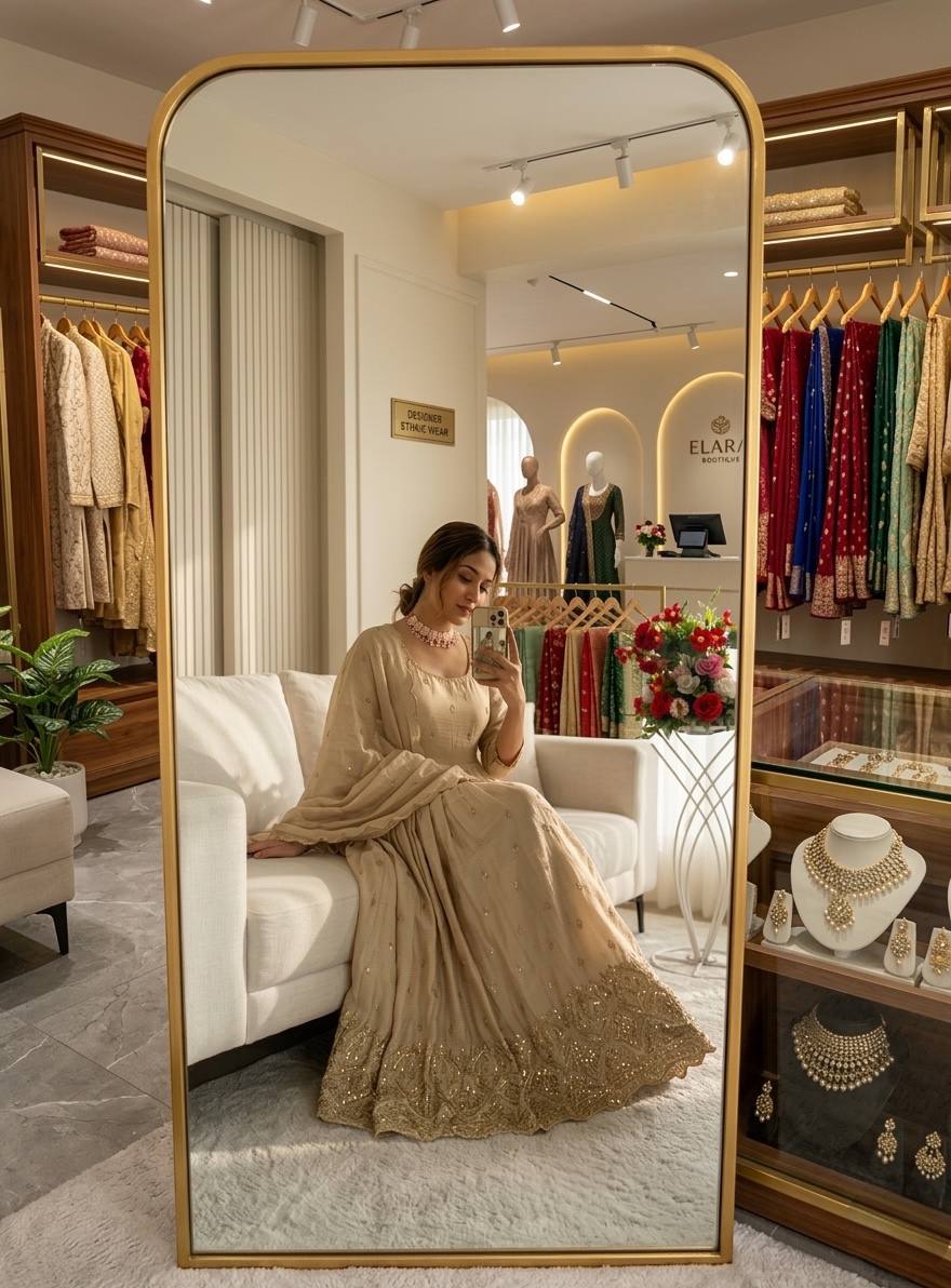 Party Wear Beige Color Sequence Embroidered Anarkali Gown With Dupatta