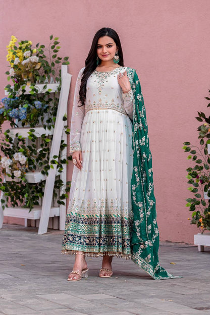 Exclusive Fully Stitch Aqua Green Color Heavy Faux Georgette With Embroidery Sequence Work Designer Gown