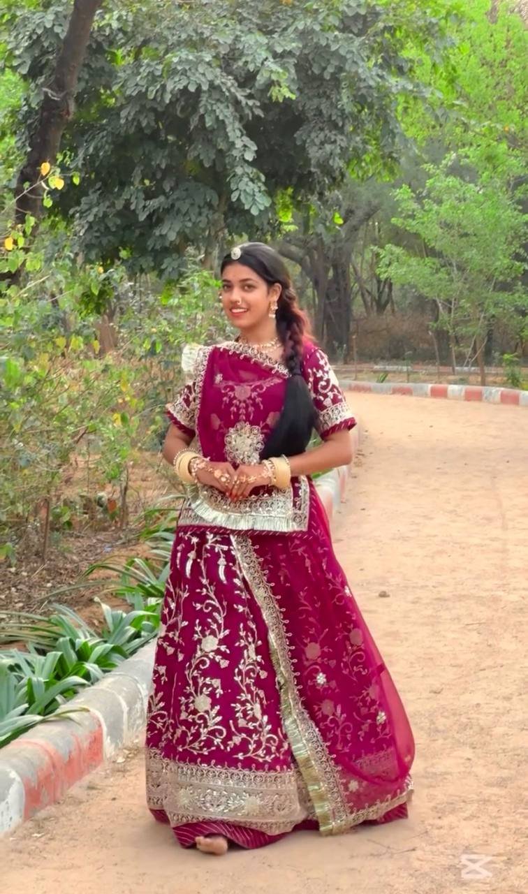 Party Wear Wine Faux Georgette With Heavy Embroidery Coding Sequence Work Lehenga Choli