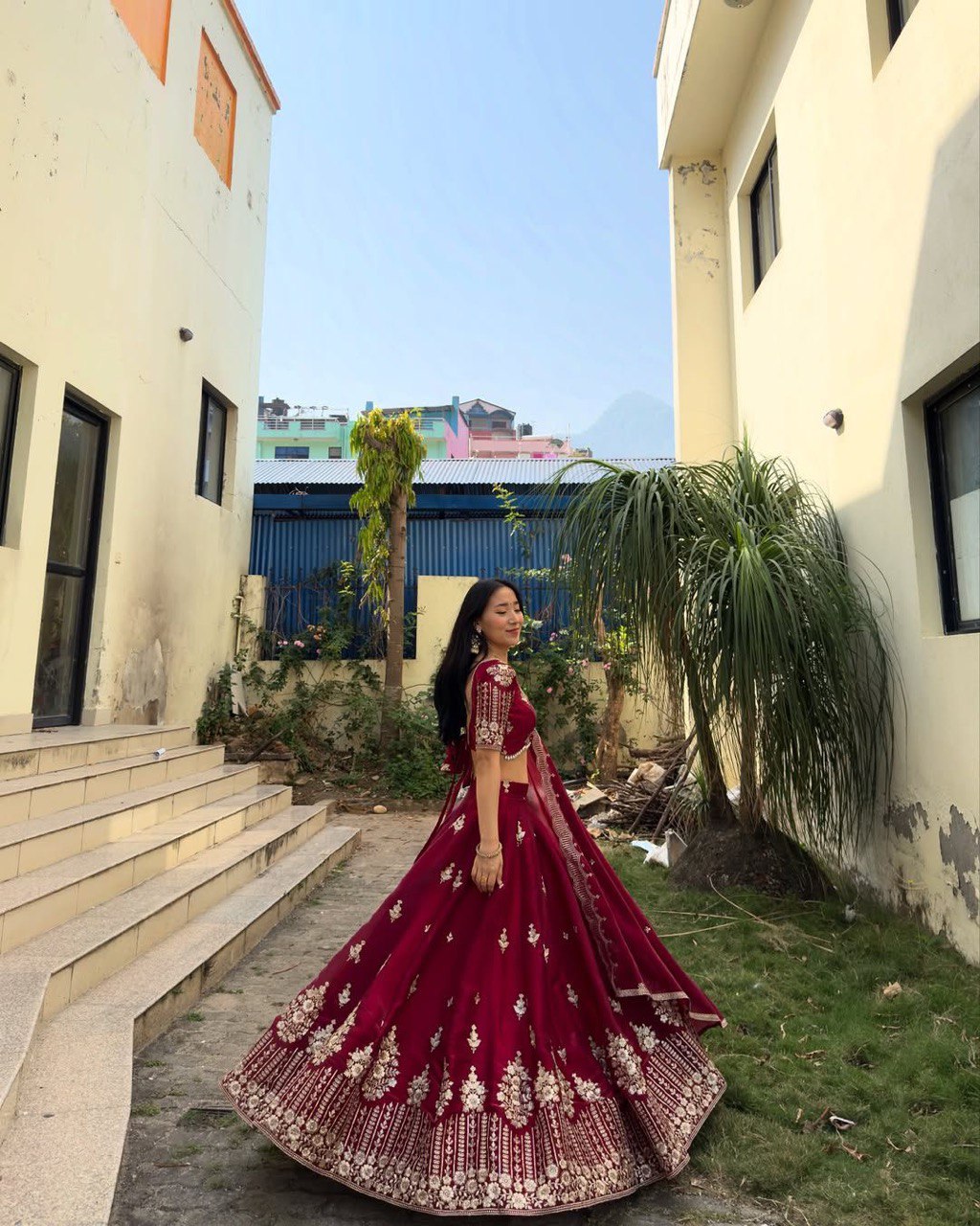 Ceremony Wear Maroon Color Jimmy Choo And Thread With Sequence Work Lehenga Choli