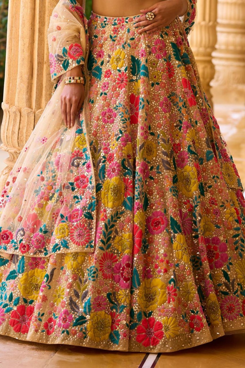 Carnival Wear Multi Color Thread With Sequence Lehenga Choli