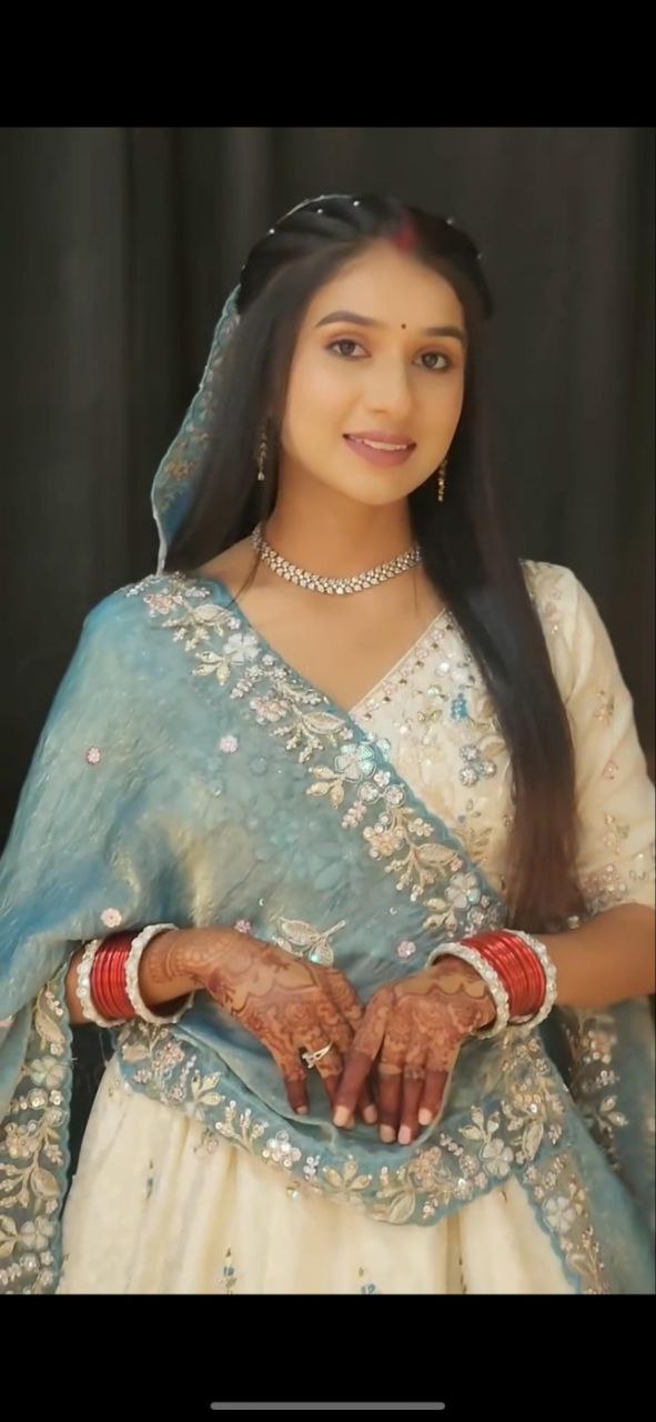 Marriage Special Sky Blue Color Embroidered With Sequence Work Lehenga Choli