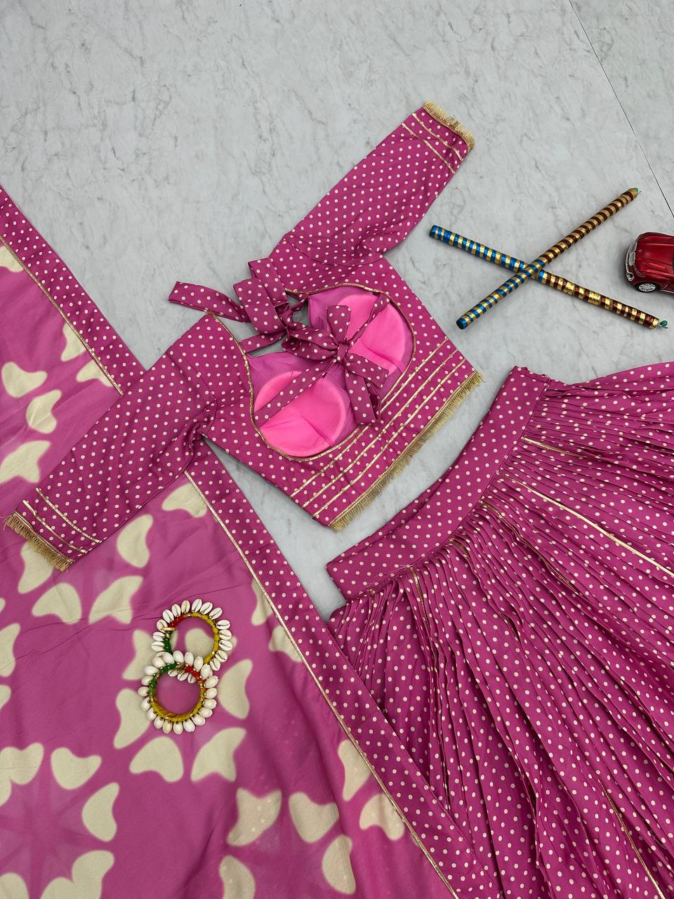 Party Wear Dusty Pink Color Cotton With Digital Printed Designer Lehenga Choli