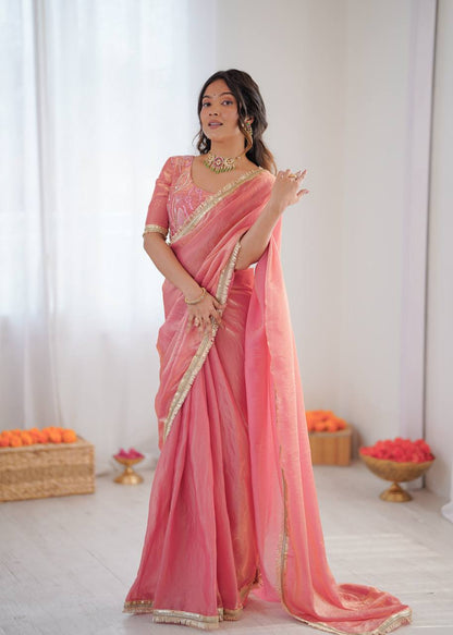 Party Wear Ready To Wear Fendy Silk Saree