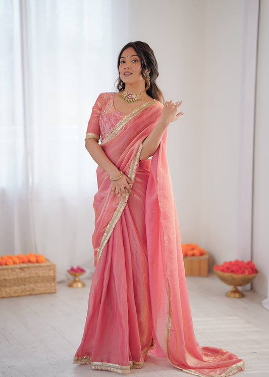 Party Wear Ready To Wear Fendy Silk Saree