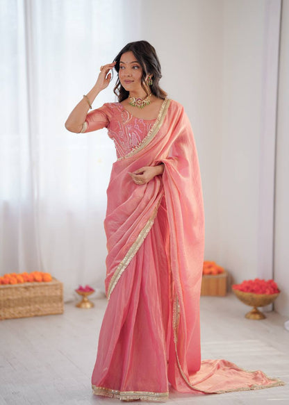 Party Wear Ready To Wear Fendy Silk Saree