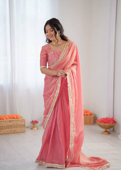 Party Wear Ready To Wear Fendy Silk Saree