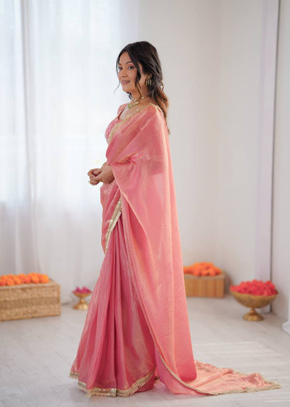 Party Wear Ready To Wear Fendy Silk Saree