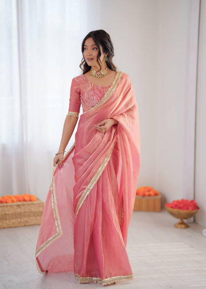 Party Wear Ready To Wear Fendy Silk Saree