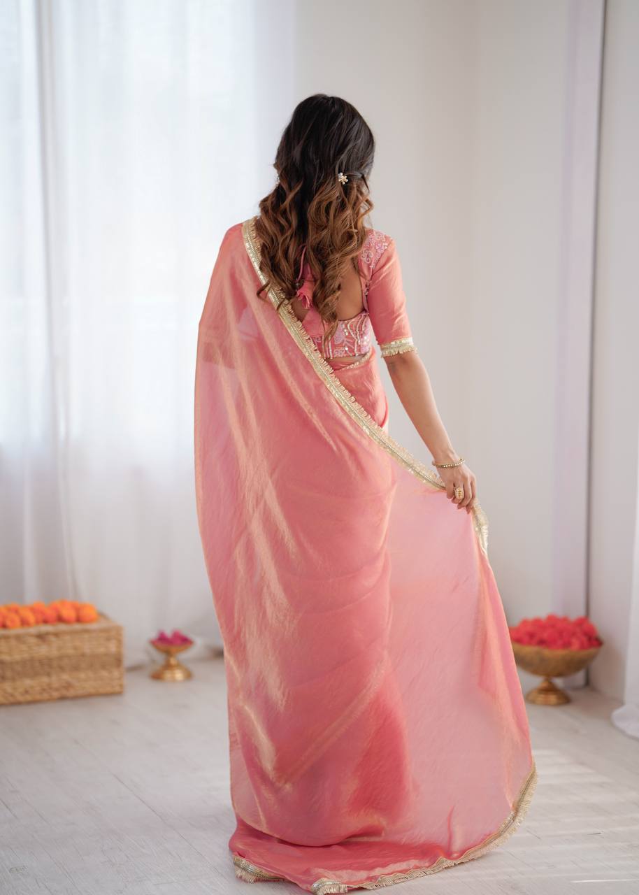 Party Wear Ready To Wear Fendy Silk Saree