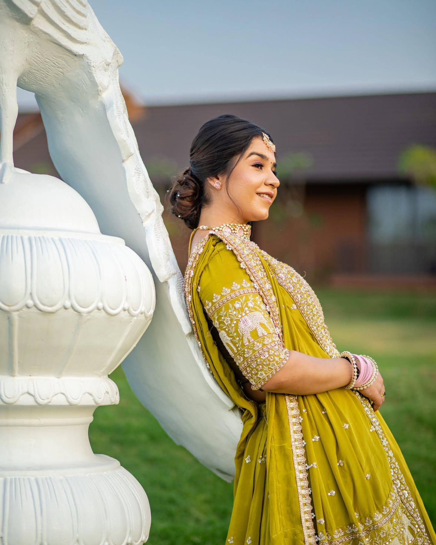 Bridal Wear Haldi Special Yellow Color Fox Georgette Heavy Embroidery Thread &amp; Sequence Work Lehenga Choli