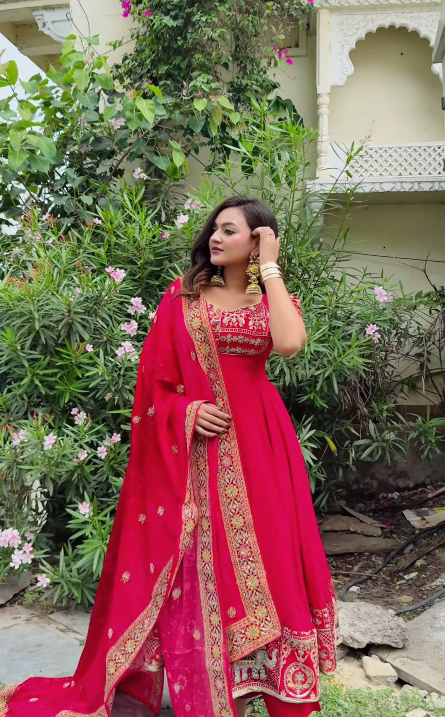 Fancy Pink Color Sequence Embroidered Anarkali Suit With Dupatta