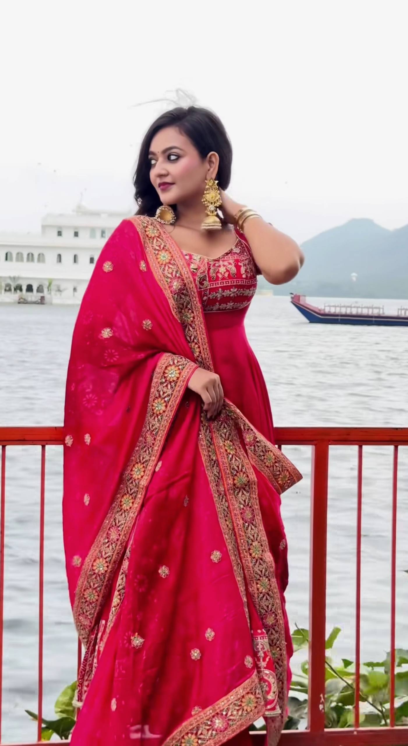 Fancy Pink Color Sequence Embroidered Anarkali Suit With Dupatta