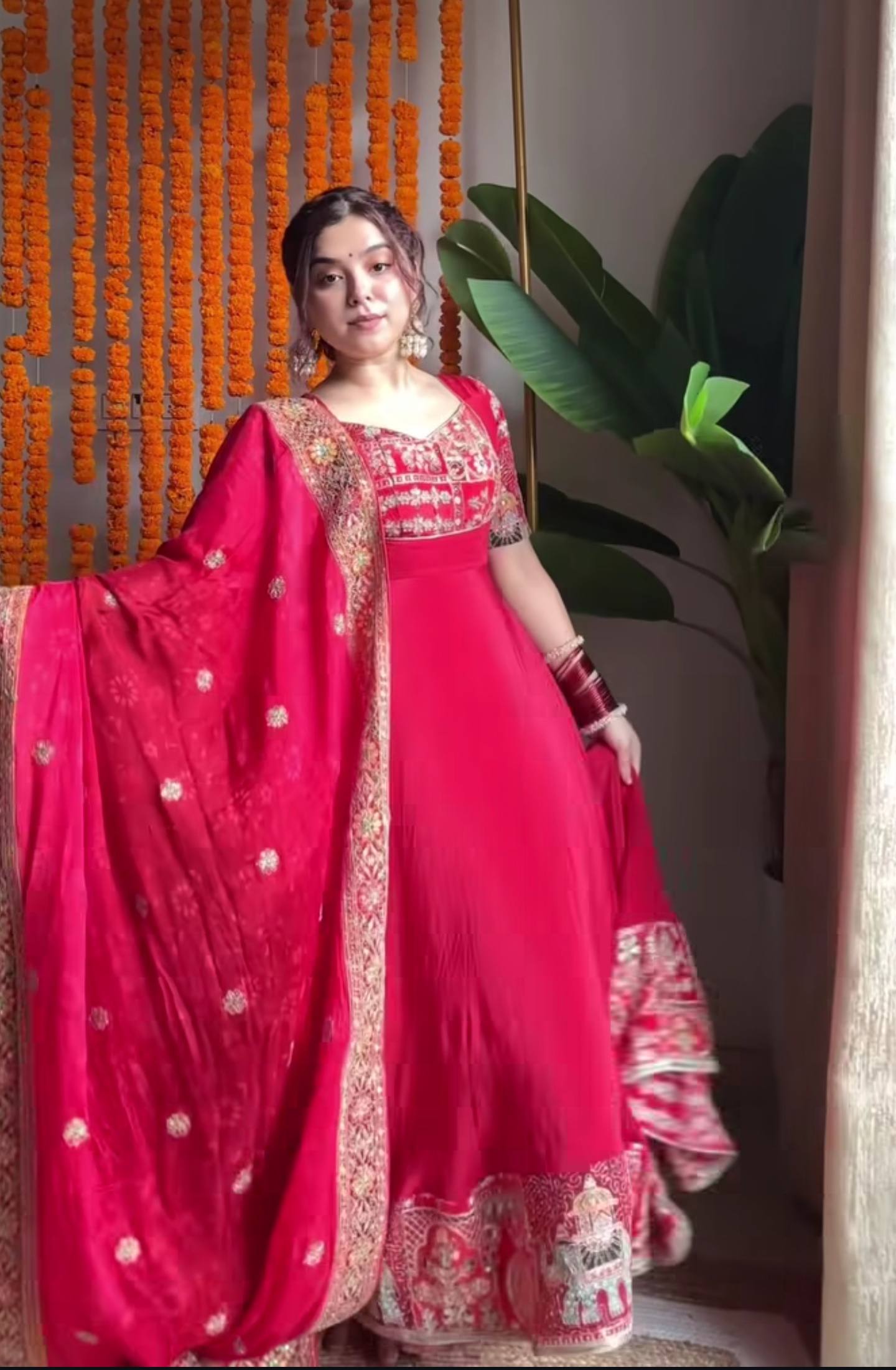 Fancy Pink Color Sequence Embroidered Anarkali Suit With Dupatta