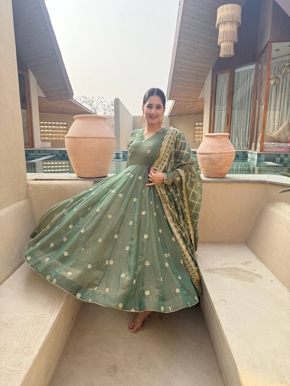 Glorious Green Color Sequence Embroidered Anarkali Suit With Dupatta