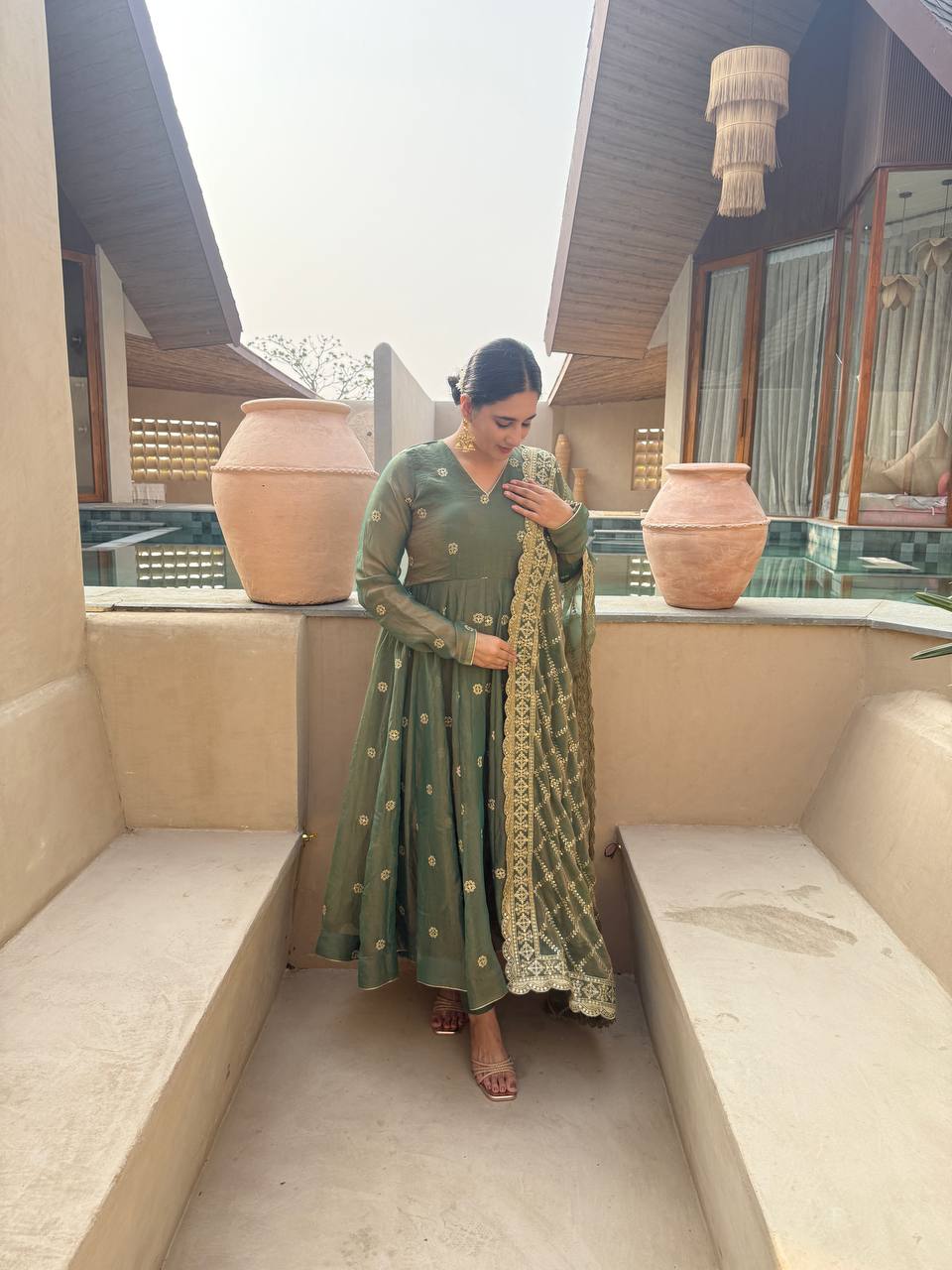 Glorious Green Color Sequence Embroidered Anarkali Suit With Dupatta