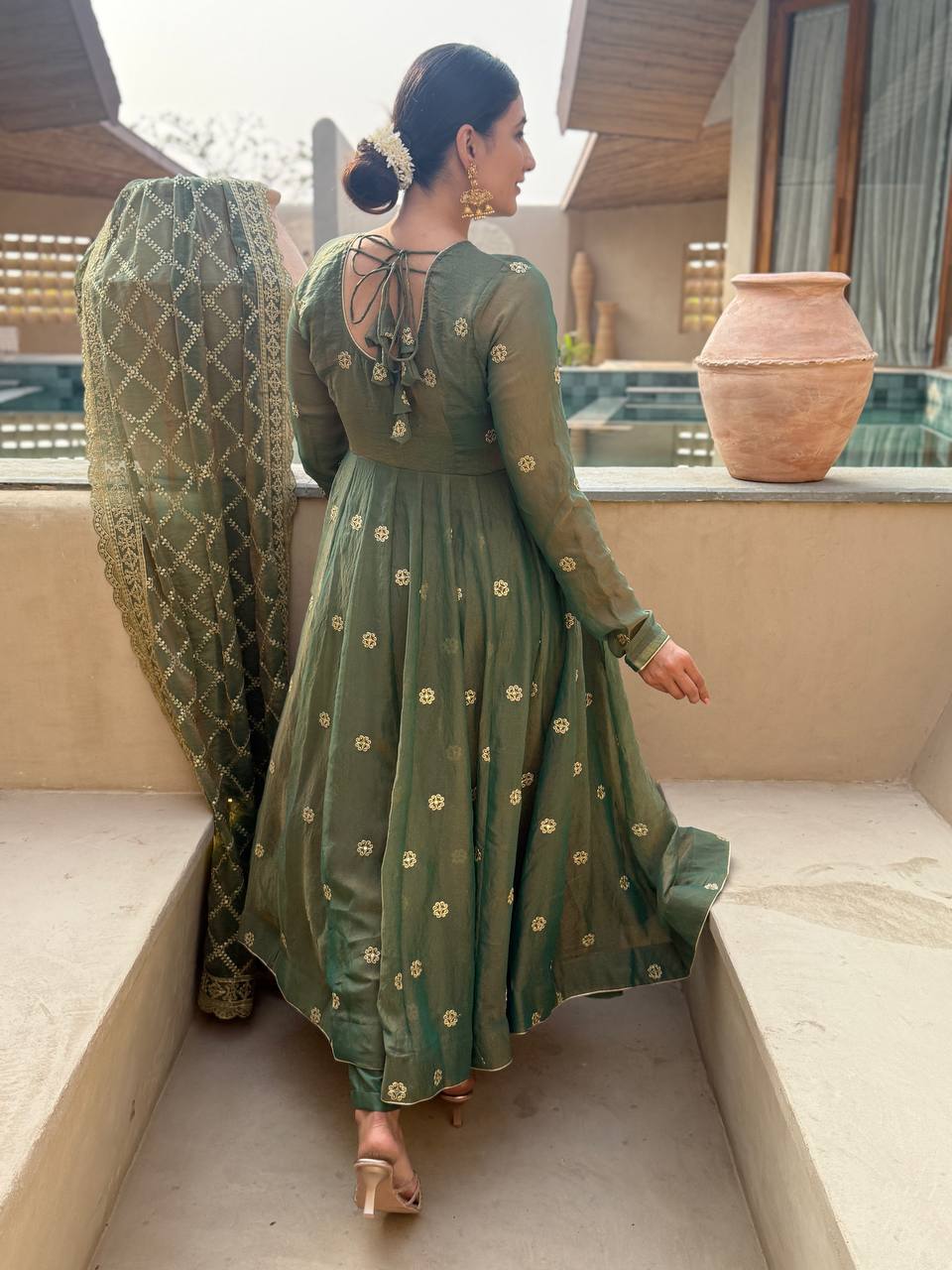 Glorious Green Color Sequence Embroidered Anarkali Suit With Dupatta
