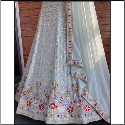Beautiful White Color Sequence Thread Work Lehenga Choli