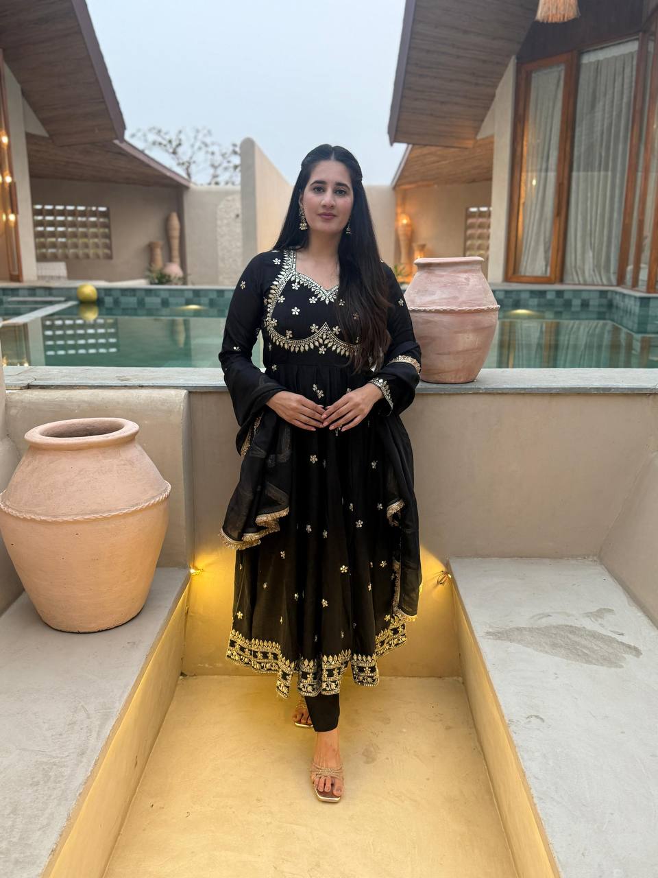 Trendy Black Color Sequence Embroidered Anarkali Suit With Dupatta