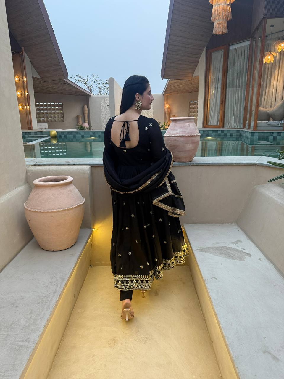 Trendy Black Color Sequence Embroidered Anarkali Suit With Dupatta